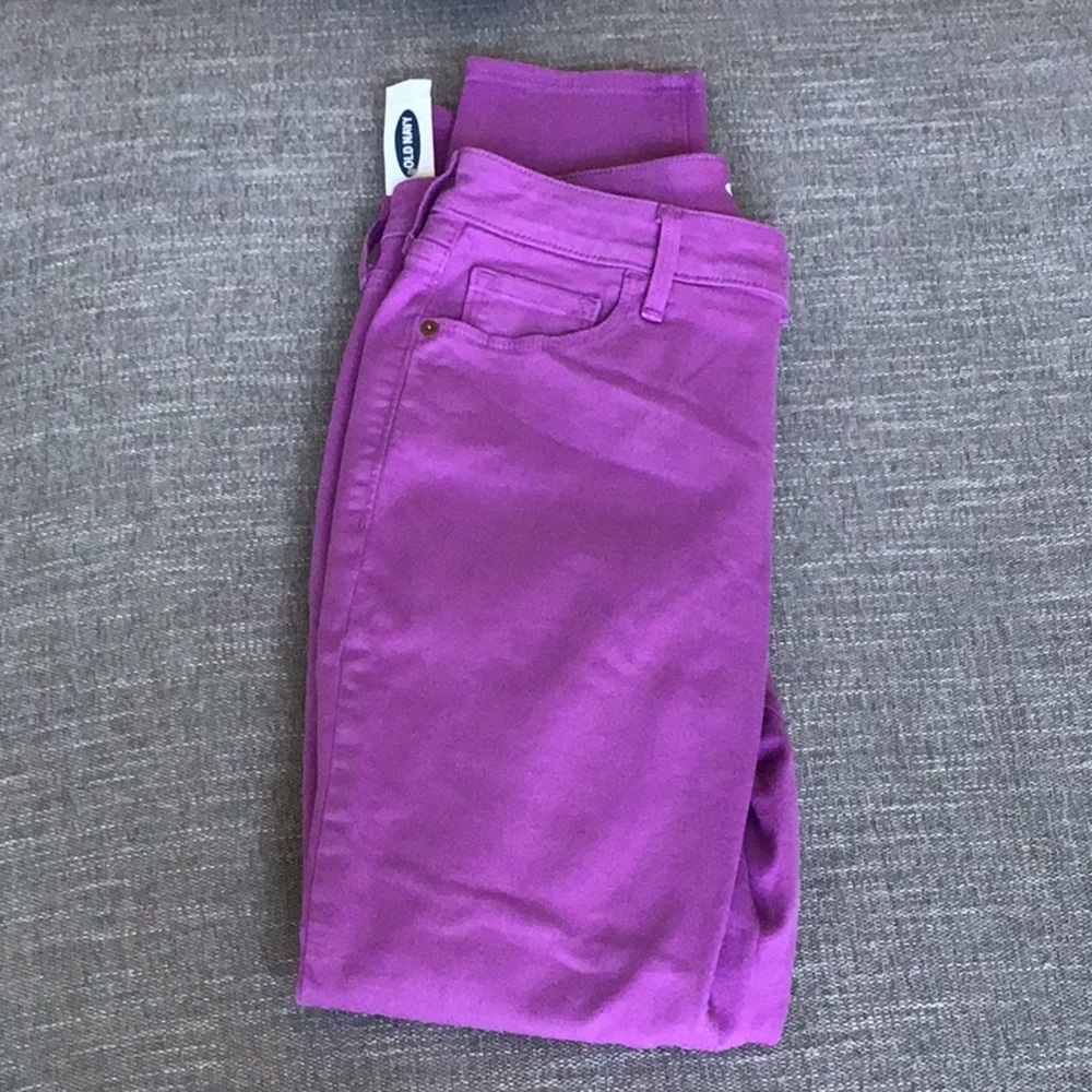 Old Navy Rockstar super skinny jeans purple sz 10